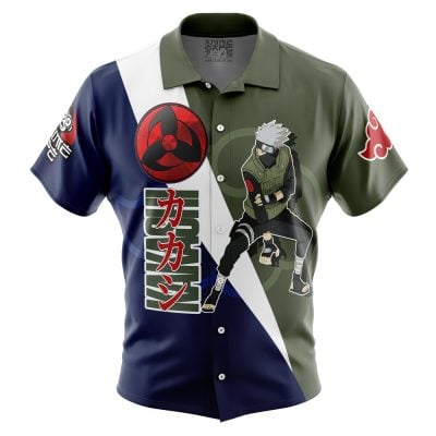 Hatake Kakashi Naruto Shippuden Button Up Hawaiian Shirt