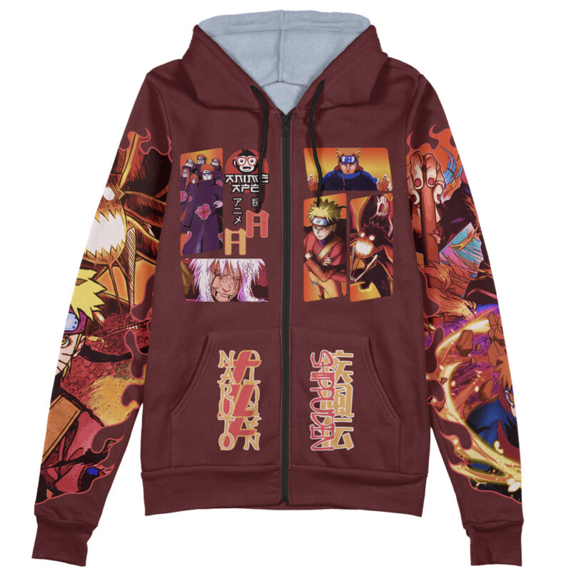 Pain’s Assault Shippuden Streetwear Zip Hoodie Jacket - Image 2
