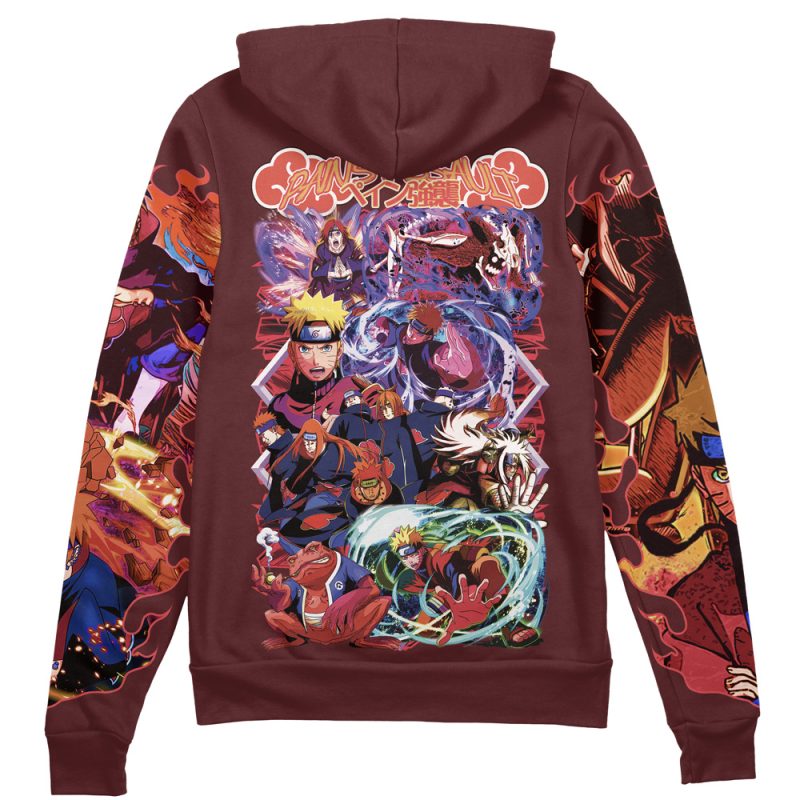Pain’s Assault Naruto Shippuden Streetwear Zip Hoodie Jacket