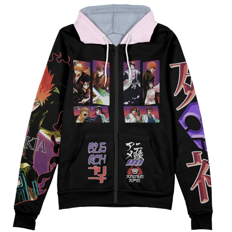 Soul Society Rescue Arc Bleach Streetwear Zip Hoodie Jacket - Image 2