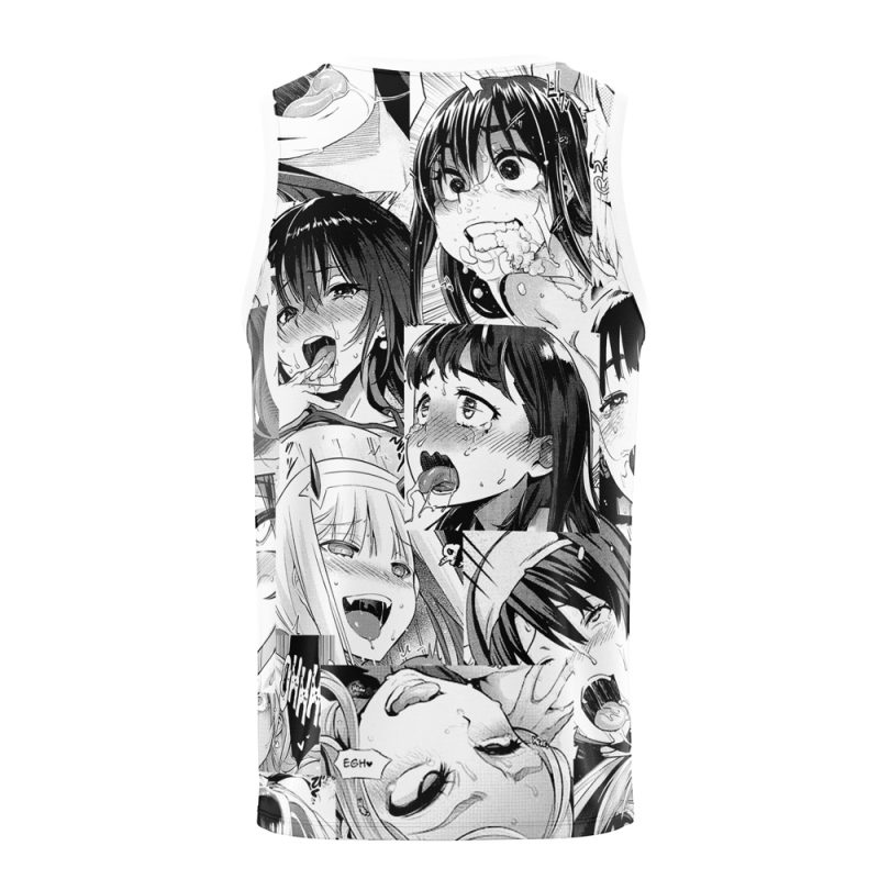 Ahegao Manga Collage Basketball Jersey - Image 2