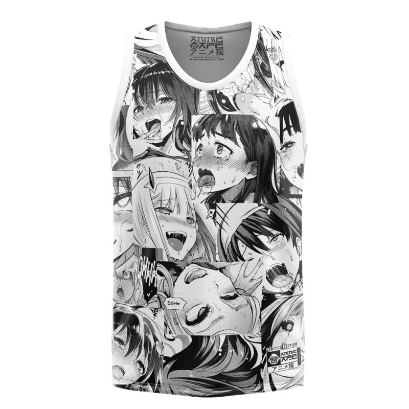 Ahegao Manga Collage Basketball Jersey