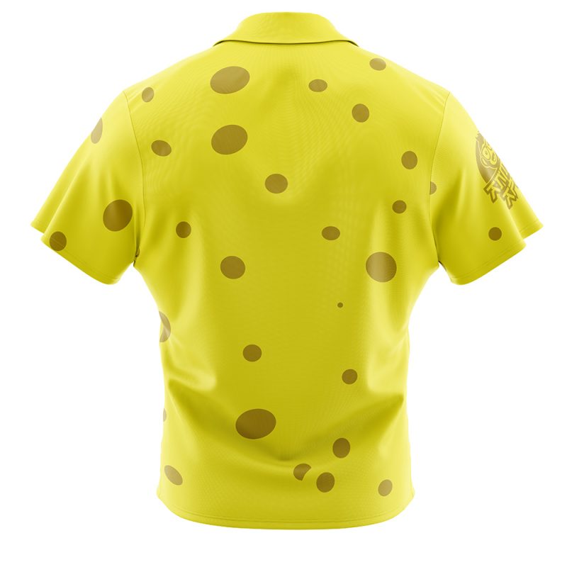Bored Face Spongebob Squarepants Button Up Hawaiian Shirt - Image 2