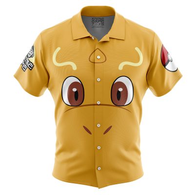 Dragonite Face Pokemon Button Up Hawaiian Shirt