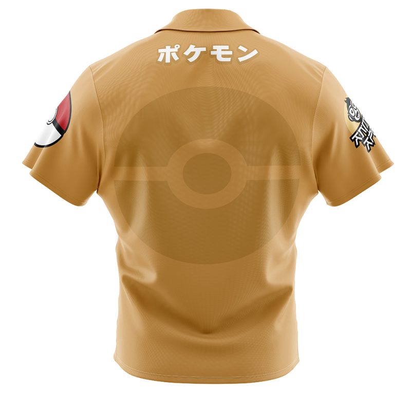 Eevee Face Pokemon Button Up  Hawaiian Shirt - Image 2