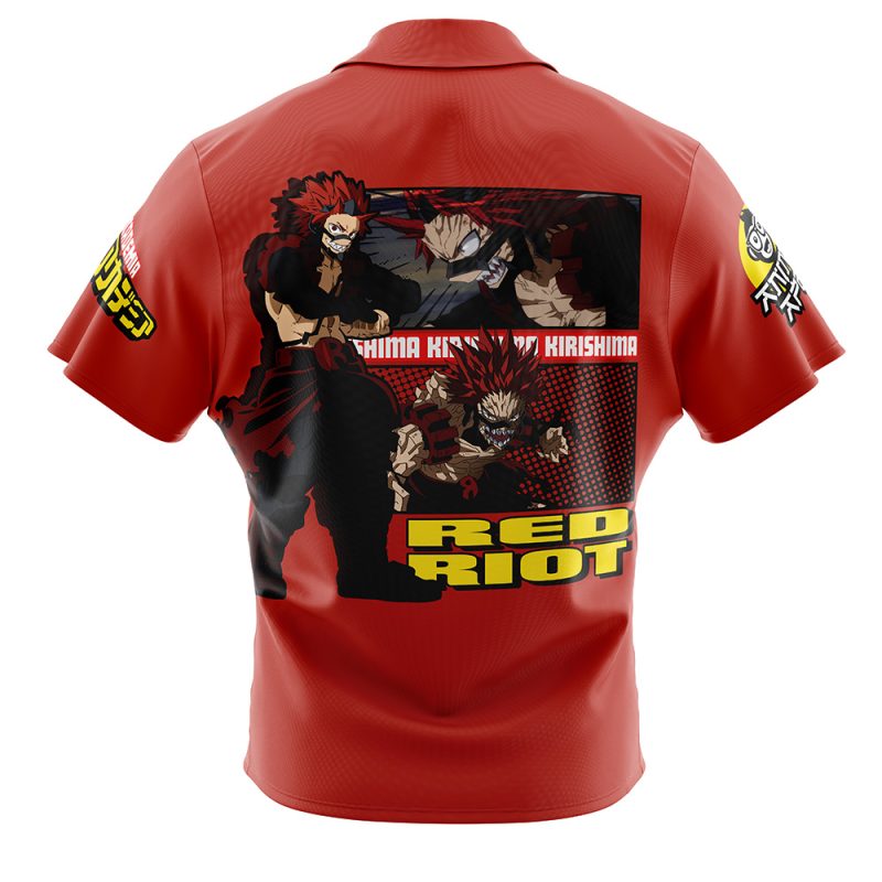 Eijiro Kirishima My Hero Academia Button Up Hawaiian Shirt - Image 2