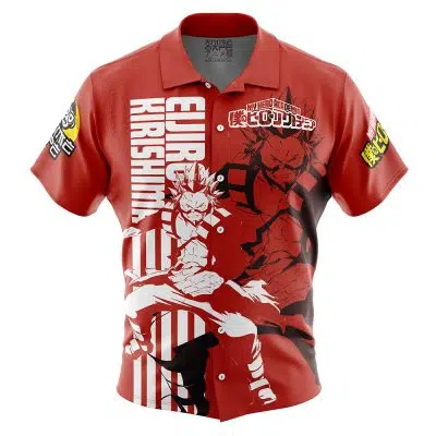 Eijiro Kirishima (Red Riot) My Hero Academia Button Up Hawaiian Shirt