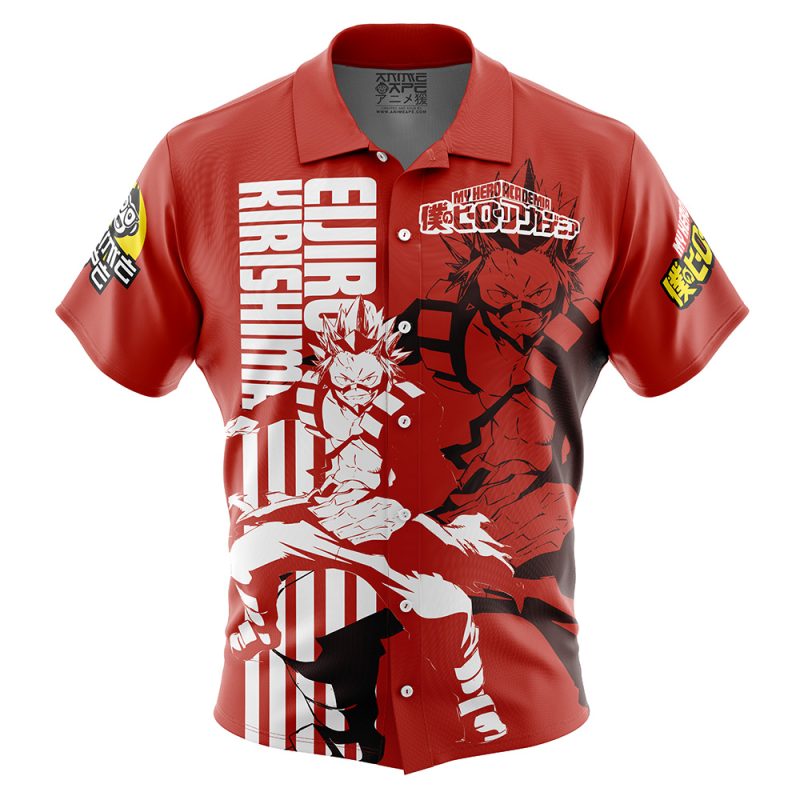 Eijiro Kirishima (Red Riot) My Hero Academia Button Up Hawaiian Shirt