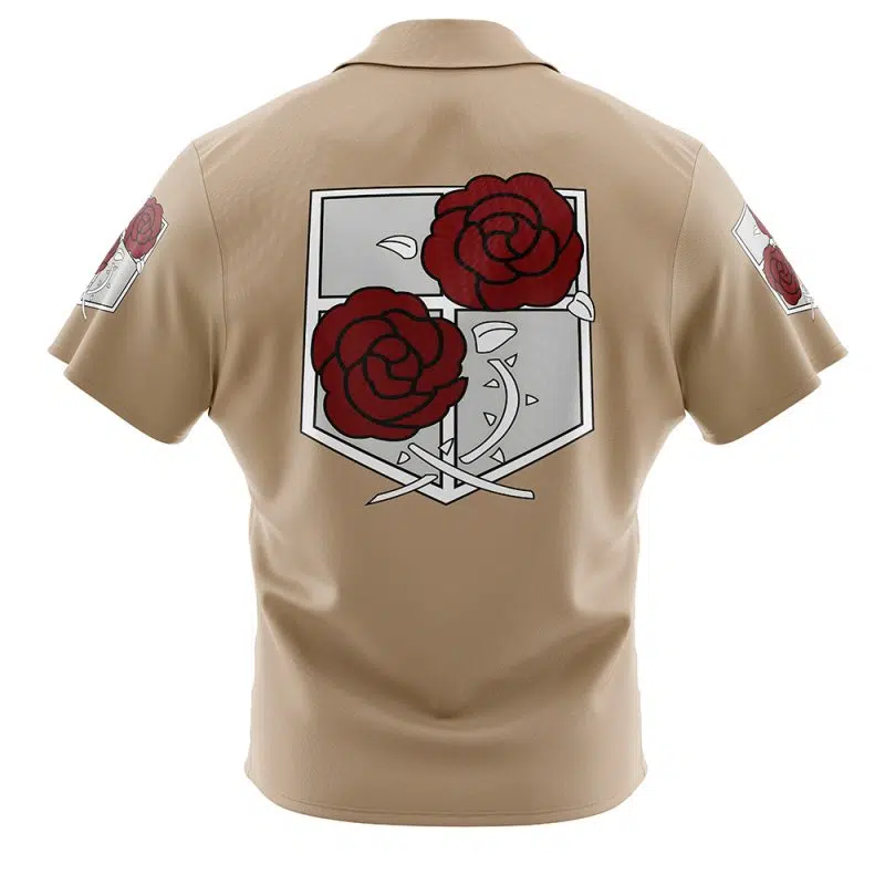 Garrison Attack on Titan Button Up Hawaiian Shirt - Image 2