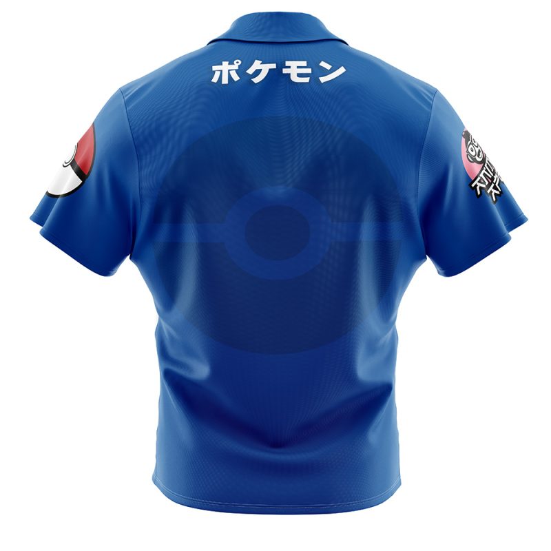 Greninja Face Pokemon Button Up  Hawaiian Shirt - Image 2