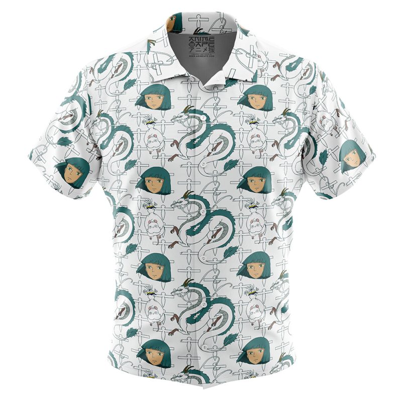 Haku Spirited Away Button Up Hawaiian Shirt