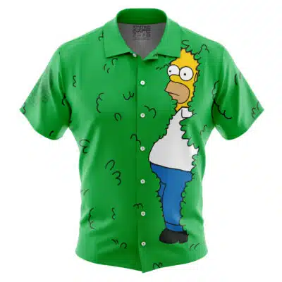 Homer Bush Meme The Simpsons Button Up Hawaiian Shirt