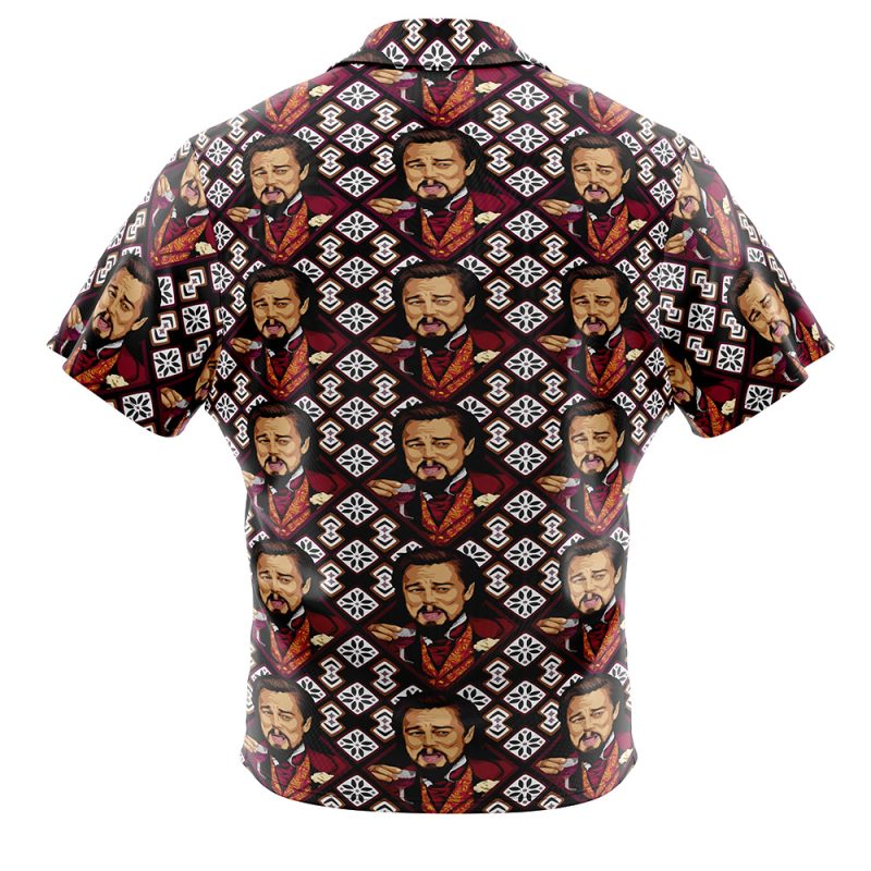 Laughing Leo DiCaprio Meme Button Up Hawaiian Shirt - Image 2
