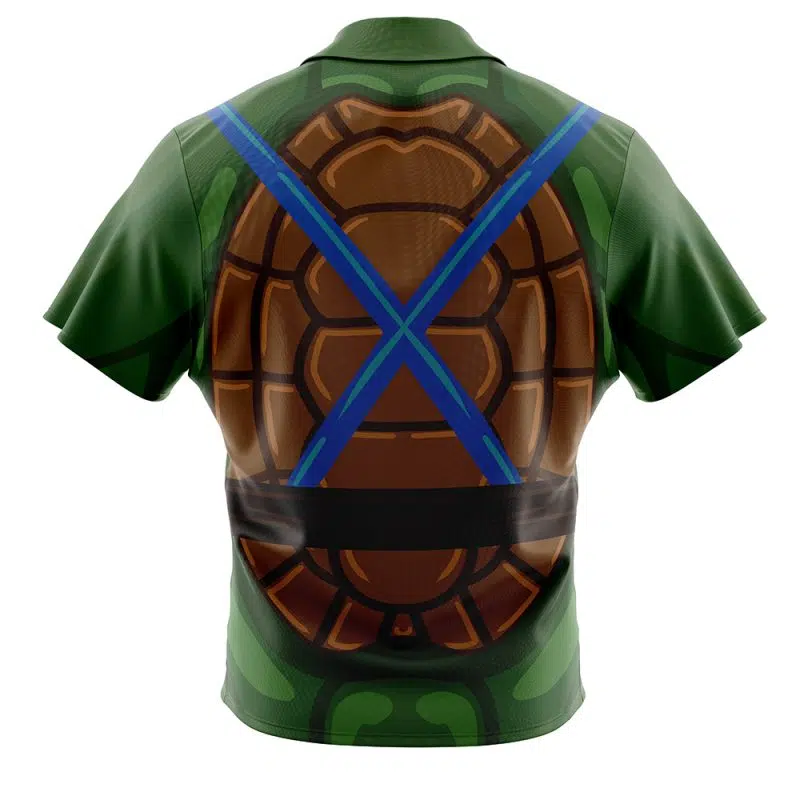 Leonardo Teenage Mutant Ninja Turtles Button Up Hawaiian Shirt - Image 2