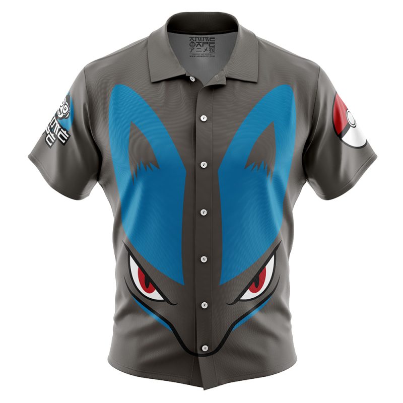 Zoroark Face Pokemon Button Up Hawaiian Shirt