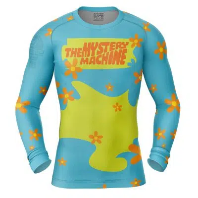 Mystery Machine Pattern Scooby Doo Long Sleeve Rash Guard Compression