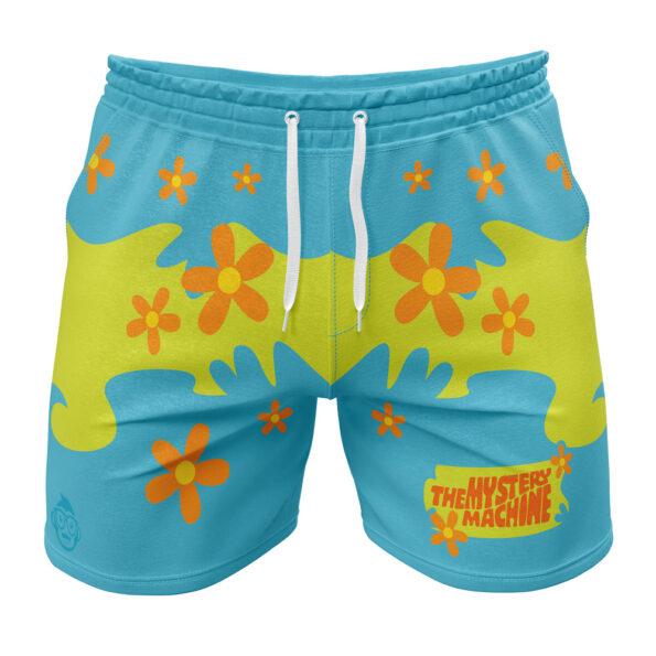 Mystery Machine Pattern Scooby Doo Gym Shorts