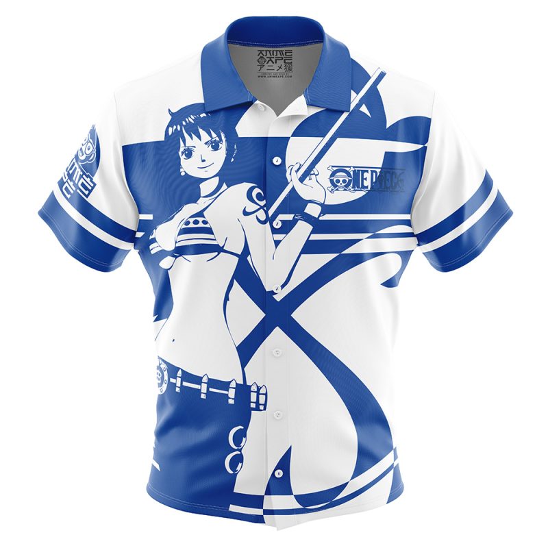 Nami East Blue Arc OP Button Up Hawaiian Shirt