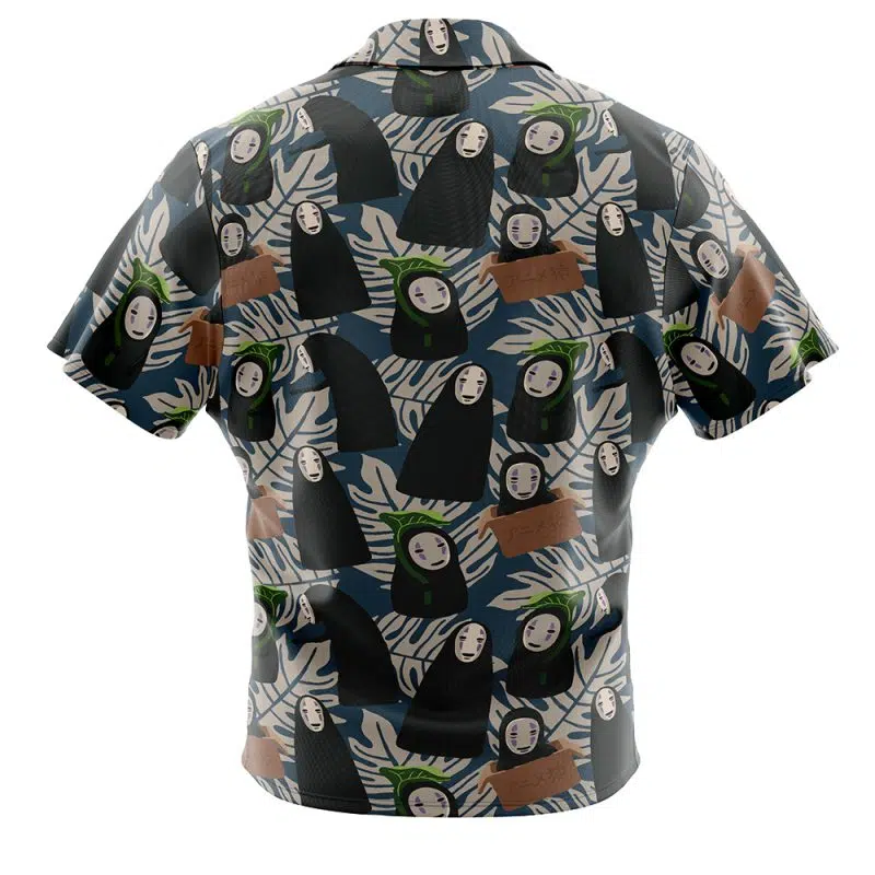 No Face Kaonashi Spirited Away Button Up Hawaiian Shirt - Image 2