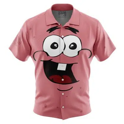 Cute Face Patrick Spongebob Squarepants Button Up Hawaiian Shirt
