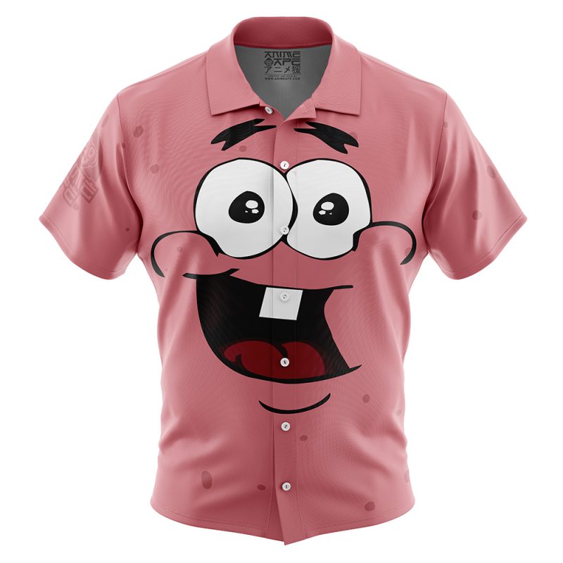 Cute Face Patrick Spongebob Squarepants Button Up Hawaiian Shirt