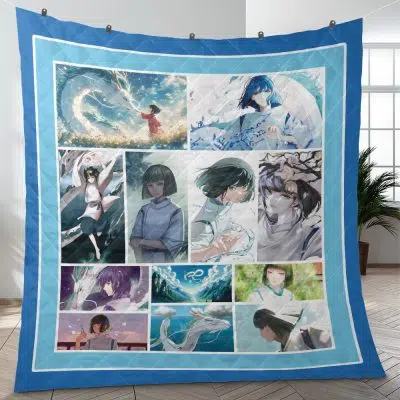 Haku Spirited Away Quilt Blanket
