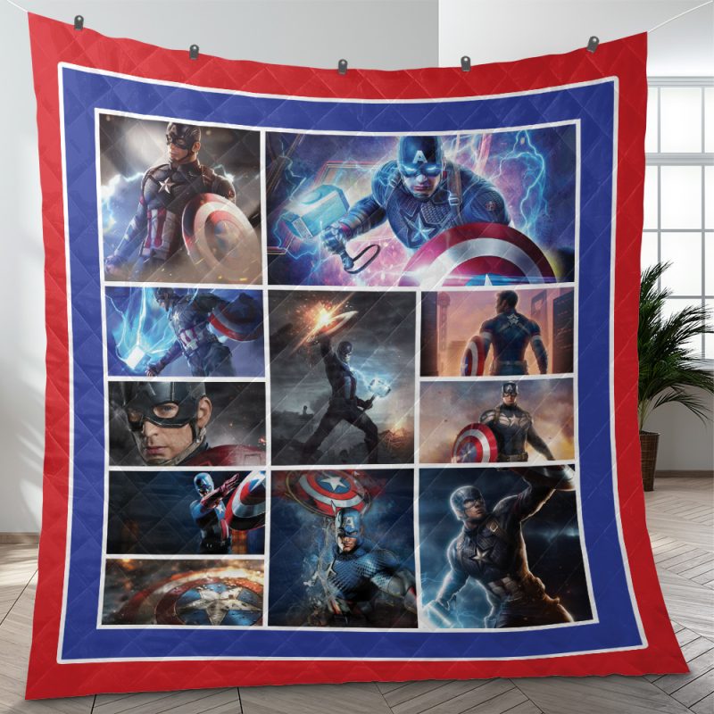 Captain America Marvel Comics Quilt Blanket