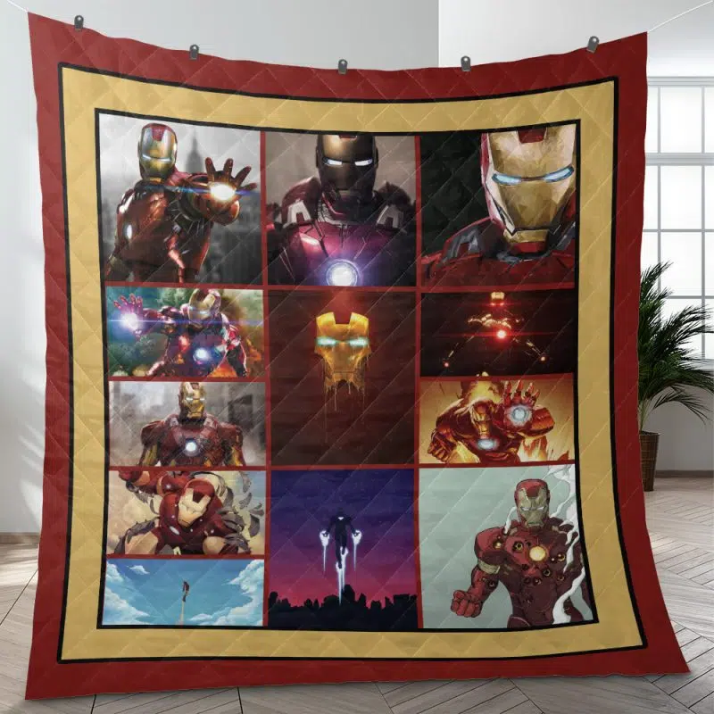 Iron Man Marvel Comics Quilt Blanket