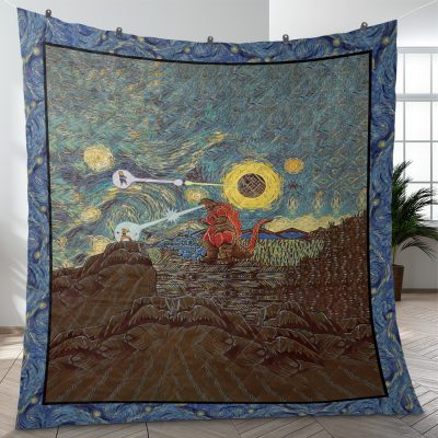 Epic Battle Dragon Ball Z Starry Night Quilt Blanket