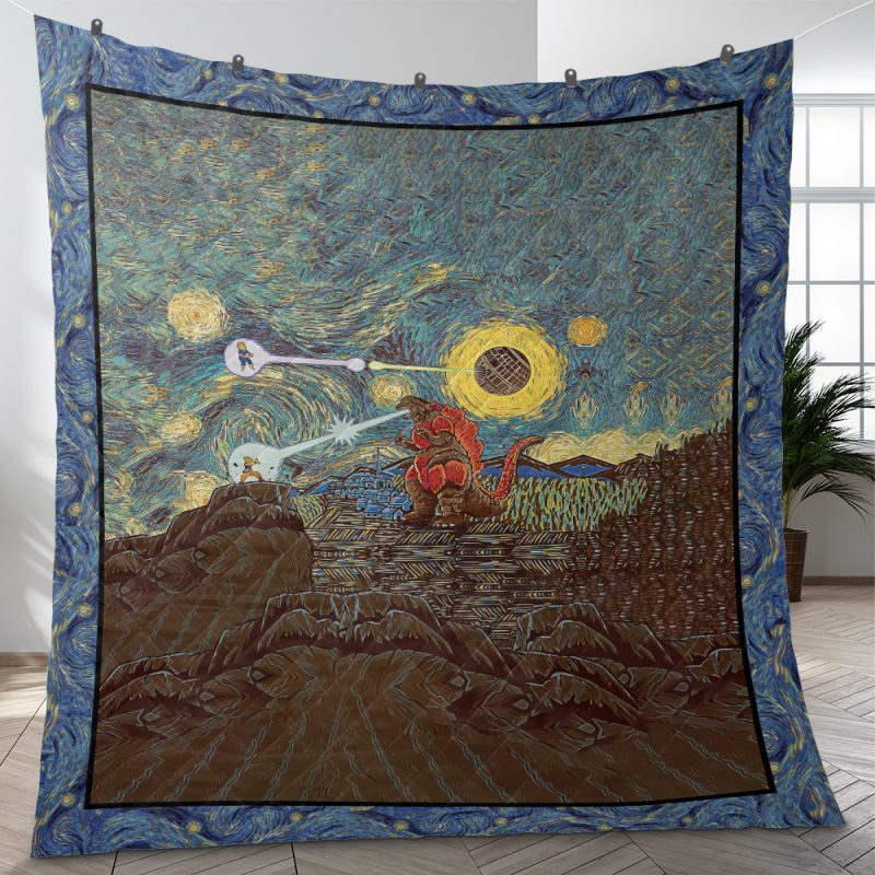 Epic Battle Dragon Ball Z Starry Night Quilt Blanket