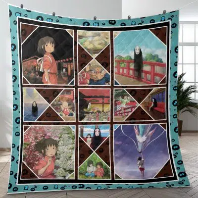 Spirited Away Studio Ghibli Starry Night Quilt Blanket