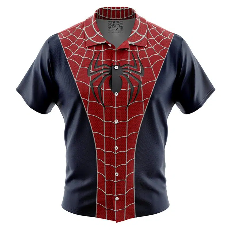 Spiderman Marvel Comics Button Up Hawaiian Shirt