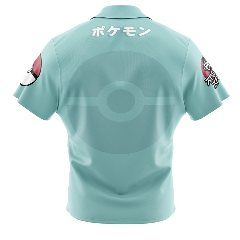 Squirtle Face Pokemon Button Up Hawaiian Shirt - Image 2
