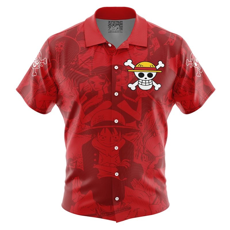 Straw Hat Pirates OP Button Up Hawaiian Shirt