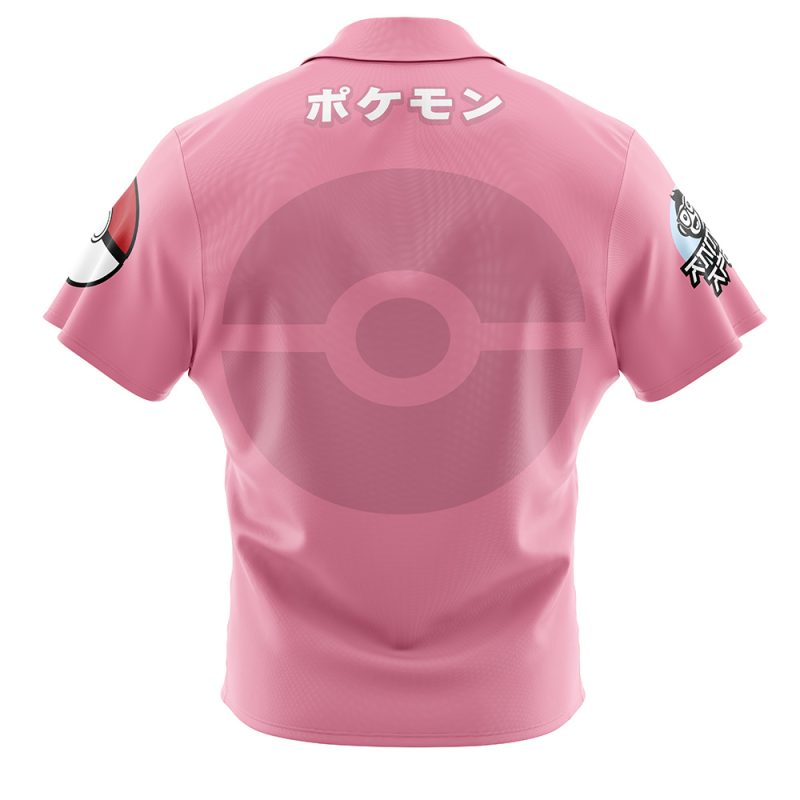 Sylveon Face Pokemon Button Up Hawaiian Shirt - Image 2
