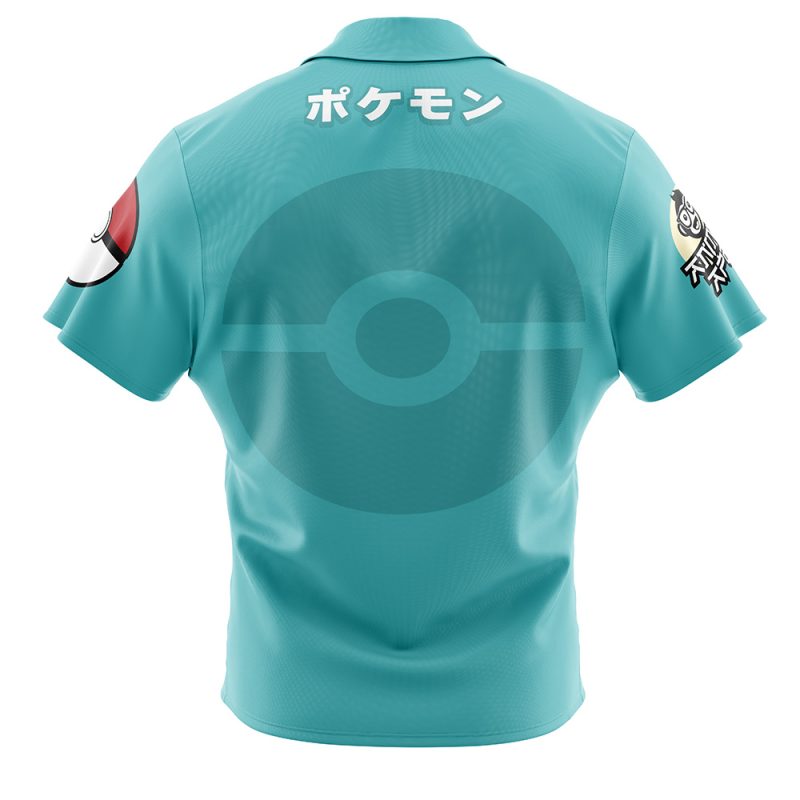 Totodile Face Pokemon Button Up  Hawaiian Shirt - Image 2