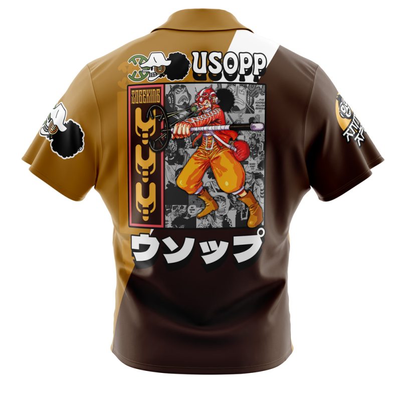 Usopp One Piece Button Up Hawaiian Shirt - Image 2