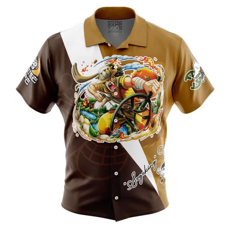 Usopp OP Pirates Button Up Hawaiian Shirt