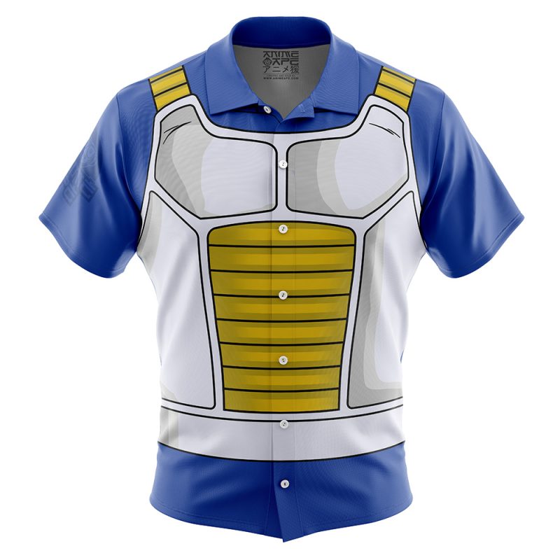 Vegeta Saiyan Armor DBZ Button Up Hawaiian Shirt