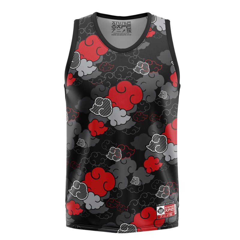 Black Aloha Akatsuki Naruto Basketball Jersey
