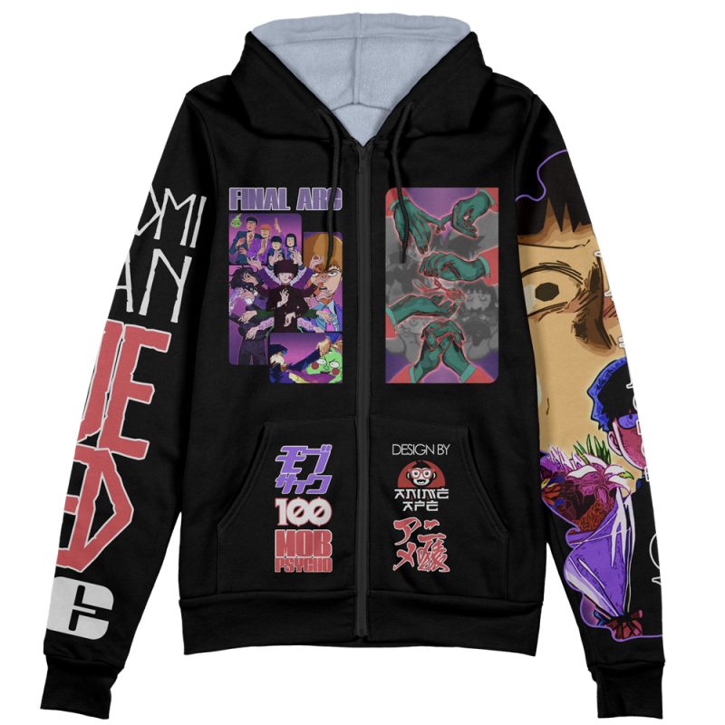 Final Arc Mob Psycho 100 Streetwear Zip Hoodie Jacket - Image 2