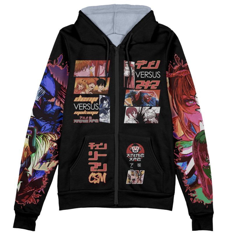 Chainsaw Man Part 1 Streetwear Zip Hoodie Jacket - Image 2