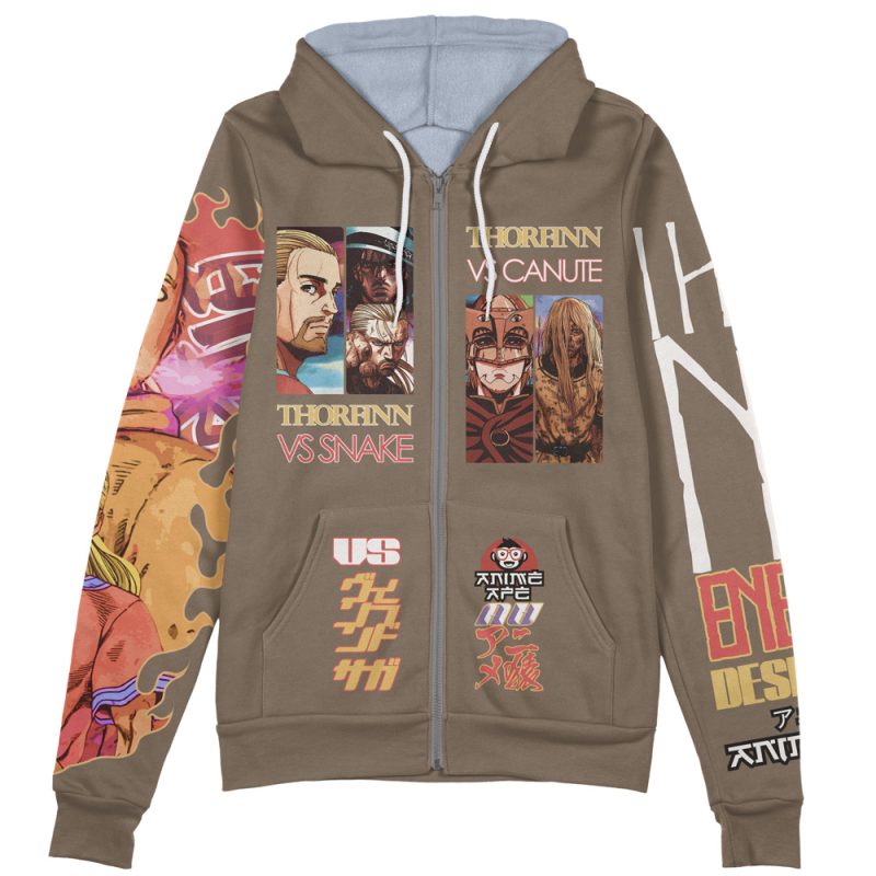 Slave Arc Vinland Saga Streetwear Zip Hoodie Jacket - Image 2