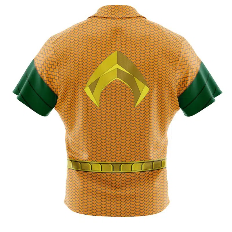 Aquaman DC Comics Button Up Hawaiian Shirt - Image 2