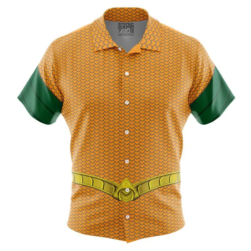 Aquaman DC Comics Button Up Hawaiian Shirt