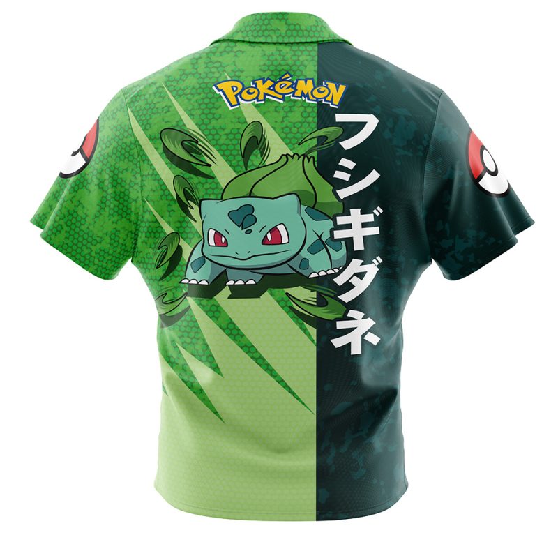 Bulbasaur Attack Pokemon Button Up Hawaiian Shirt - Image 2