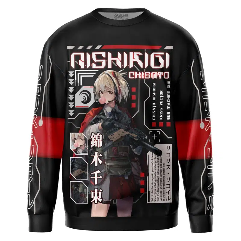 Chisato Nishikigi Lycoris Recoil Streetwear Sweatshirt