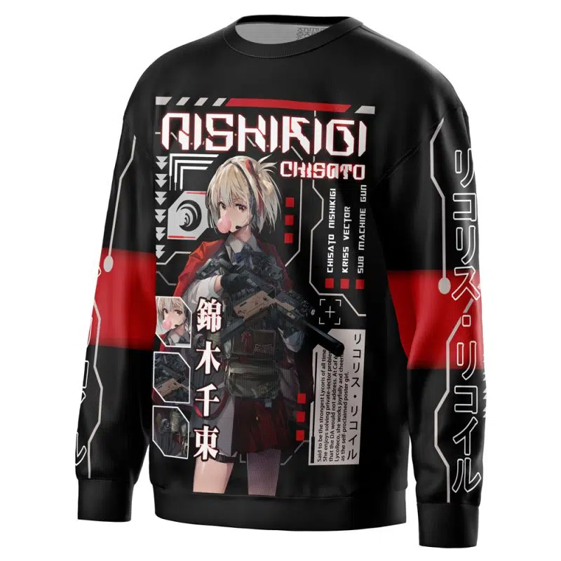 Chisato Nishikigi Lycoris Recoil Streetwear Sweatshirt