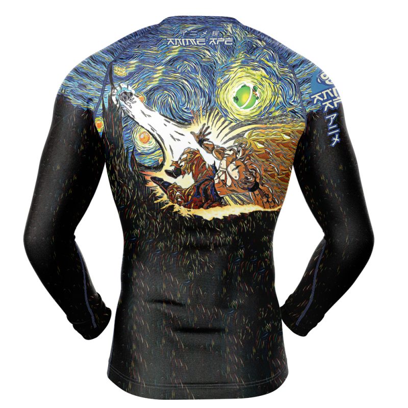 Dragon Ball Z Starry Night Long Sleeve Rash Guard Compression Shirt - Image 2