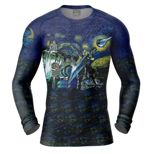 Final Fantasy 7 Starry Night Long Sleeve Rash Guard Compression